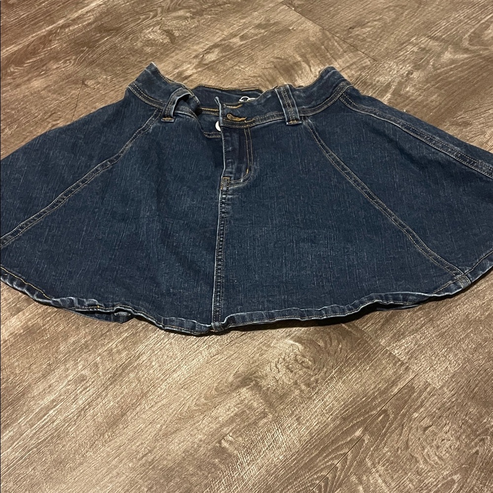 art class Dark Blue Denim Circle Skirt